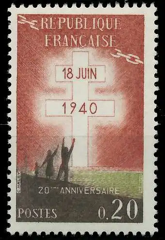 FRANKREICH 1960 Nr 1315 postfrisch 62572E
