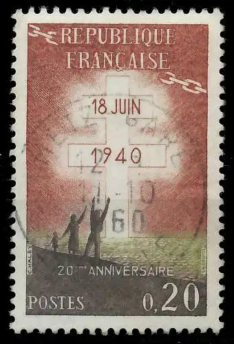 FRANKREICH 1960 Nr 1315 zentrisch gestempelt 62573A
