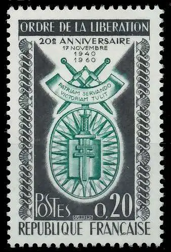 FRANKREICH 1960 Nr 1325 postfrisch 625822