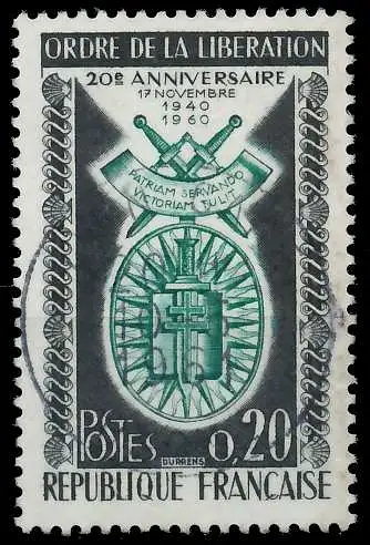 FRANKREICH 1960 Nr 1325 zentrisch gestempelt 625836