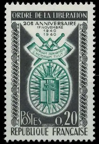 FRANKREICH 1960 Nr 1325 postfrisch 62582A