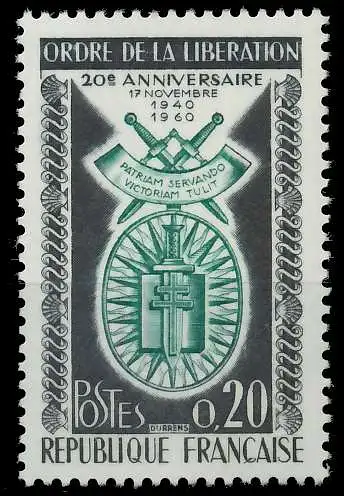 FRANKREICH 1960 Nr 1325 postfrisch 625826
