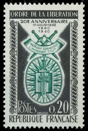 FRANKREICH 1960 Nr 1325 postfrisch 62582E