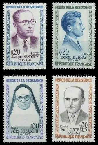 FRANKREICH 1961 Nr 1342-1345 postfrisch 625952