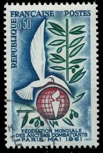 FRANKREICH 1961 Nr 1346 gestempelt 62598E