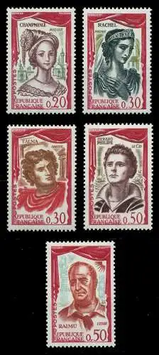 FRANKREICH 1961 Nr 1355-1359 postfrisch 6259FA