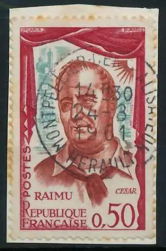 FRANKREICH 1961 Nr 1359 zentrisch gestempelt Briefst³ck 625A1A