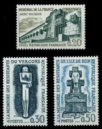FRANKREICH 1962 Nr 1389-1391 postfrisch S263D42