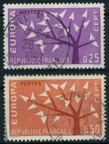 FRANKREICH 1962 Nr 1411-1412 gestempelt 62D5D6