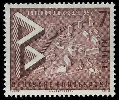 BERLIN 1957 Nr 160 postfrisch S26408E