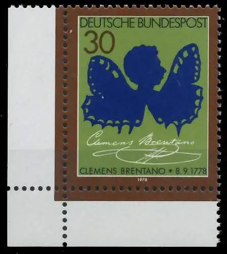 BRD BUND 1978 Nr 978 postfrisch ECKE-ULI 636B3A