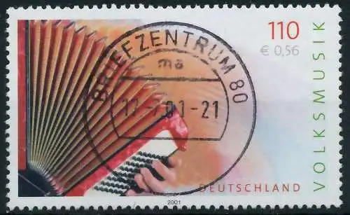 BRD BUND 2001 Nr 2180 zentrisch gestempelt 636D8E