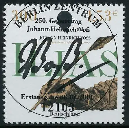 BRD BUND 2001 Nr 2170 ESST zentrisch gestempelt 636E06