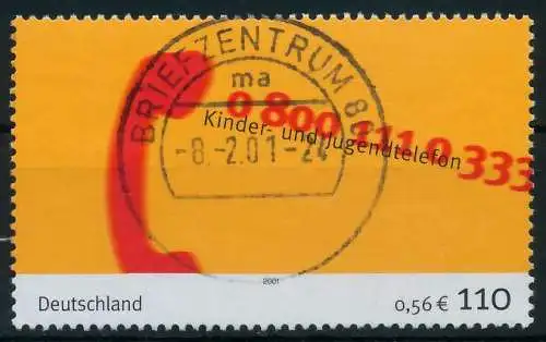 BRD BUND 2001 Nr 2164 zentrisch gestempelt 636E7A