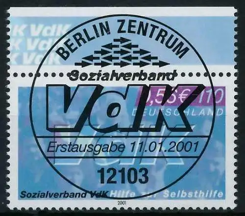 BRD BUND 2001 Nr 2160 ESST zentrisch gestempelt 636E5E