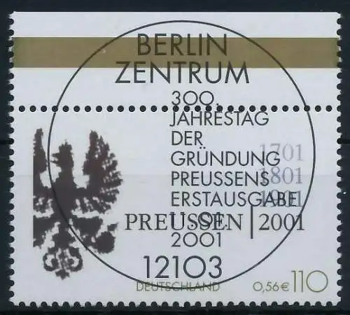 BRD BUND 2001 Nr 2162 ESST zentrisch gestempelt 636E92