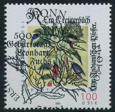 BRD BUND 2001 Nr 2161 ESST zentrisch gestempelt 636E86