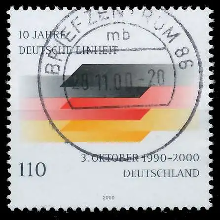 BRD BUND 2000 Nr 2142 zentrisch gestempelt 636F62