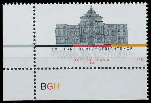 BRD BUND 2000 Nr 2137 postfrisch ECKE-ULI S26F0F6