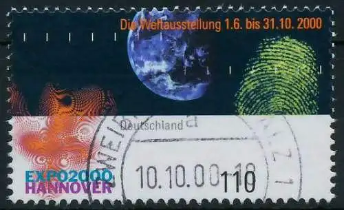 BRD BUND 2000 Nr 2130 gestempelt 63B02A