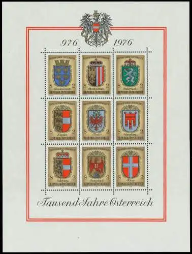 ÖSTERREICH BLOCK KLEINBOGEN Block 4 postfrisch S272F3E