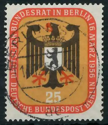 BERLIN 1956 Nr 137 zentrisch gestempelt 6421A2