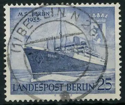BERLIN 1955 Nr 127 zentrisch gestempelt 642216