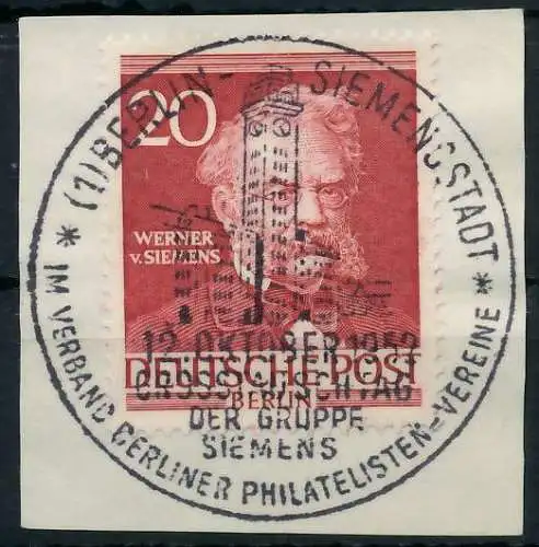 BERLIN 1952 Nr 97 ESST zentrisch gestempelt Briefst³ck 6422CA