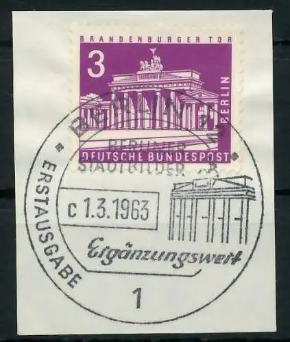 BERLIN DS BAUTEN 2 Nr 231 ESST zentrisch gestempelt Briefst³ck 642352