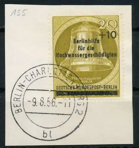 BERLIN 1956 Nr 155 ESST zentrisch gestempelt Briefst³ck 642356