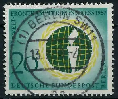 BERLIN 1957 Nr 177 zentrisch gestempelt 64244A