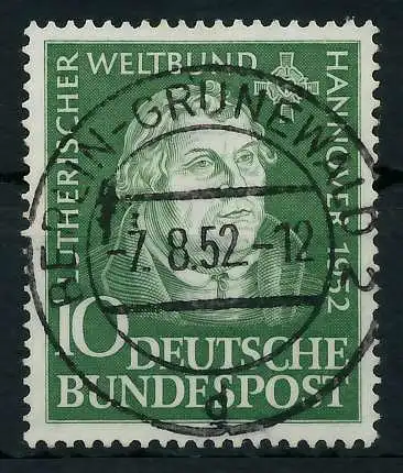 BRD BUND 1952 Nr 149 zentrisch gestempelt 642586