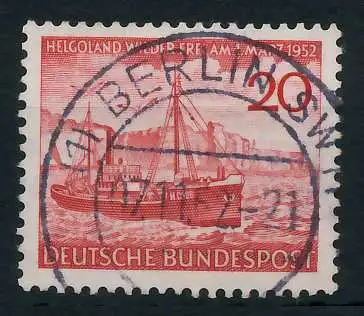 BRD BUND 1952 Nr 152 zentrisch gestempelt 64259A