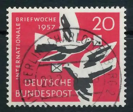 BRD BUND 1957 Nr 276 zentrisch gestempelt 64269A