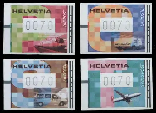 SCHWEIZ AUTOMATENMARKEN 2001 Nr 11-14 postfrisch 64BF16