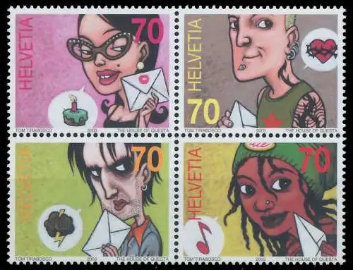 SCHWEIZ 2003 Nr 1839VBa-1842VBa postfrisch VIERERBLOCK 64C04A