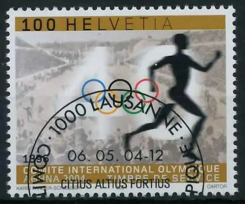 SCHWEIZ ÄMTER CIO Nr 3 gestempelt 64C28A