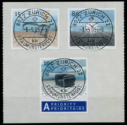 SCHWEIZ 2003 Nr 1861-1863 zentrisch gestempelt HB 64C302