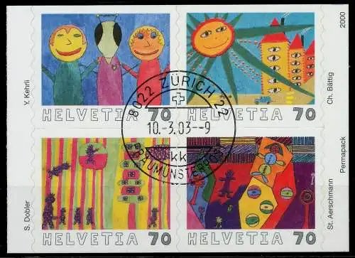 SCHWEIZ 2000 Nr 1731-1734 zentrisch gestempelt HB 64C382