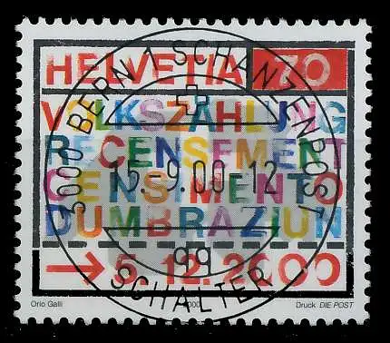 SCHWEIZ 2000 Nr 1730 zentrisch gestempelt 64C39A