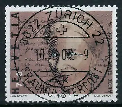 SCHWEIZ 2001 Nr 1746 zentrisch gestempelt 64C3DE