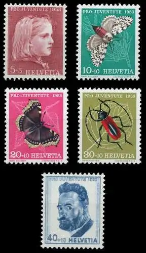 SCHWEIZ PRO JUVENTUTE Nr 588-592 postfrisch 65765A