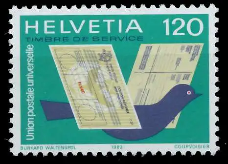 SCHWEIZ ÄMTER UPU Nr 14 postfrisch 65798E