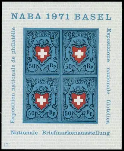 SCHWEIZ BLOCK KLEINBOGEN 1970-1979 Block 21-17 66F0A2