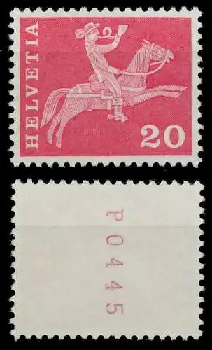 SCHWEIZ ROLLENMARKEN Nr 699yR L-P postfrisch 6794FA