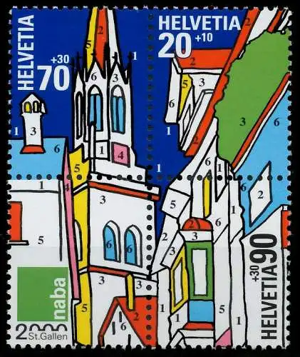 SCHWEIZ ZUSAMMENDRUCK Nr B29Zd5 postfrisch VIERERBLOCK 6836D2