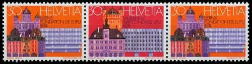 SCHWEIZ ZUSAMMENDRUCK Nr WZd 22 postfrisch 3ER STR 68398E