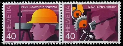 SCHWEIZ ZUSAMMENDRUCK Nr WZd 27 postfrisch WAAGR PAAR 683ADE