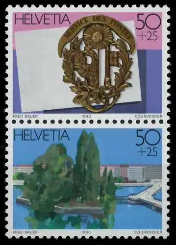 SCHWEIZ 1990 Nr B26Zd3 postfrisch SENKR PAAR 683C26