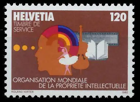 SCHWEIZ ÄMTER OMPI Nr 4 postfrisch S2D3F52